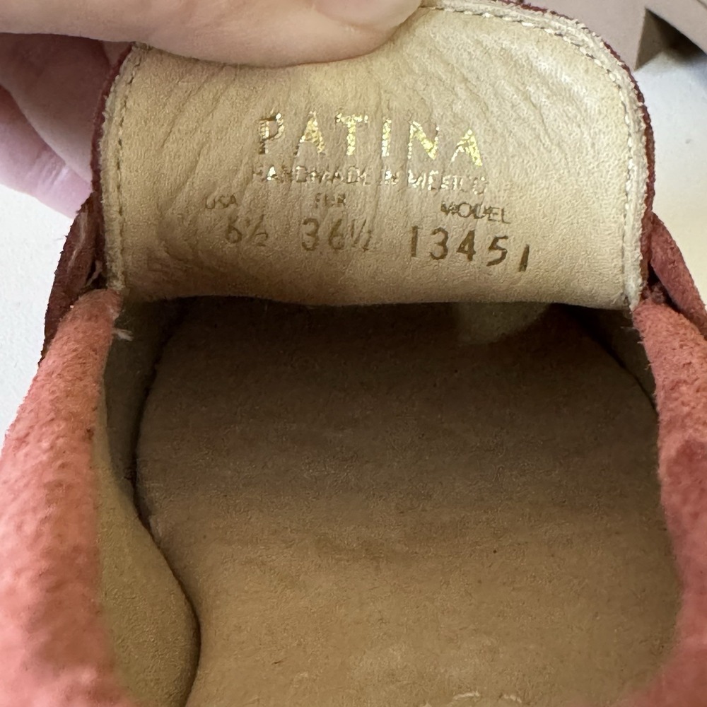 Women's Patina Suede Rust Brown Loafers Suede Slip-on‎ Shoes 6.5 Platform Boho - Picture 8 of 8